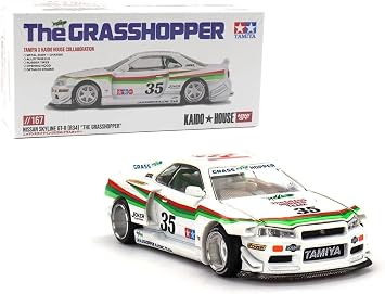 164 Nissan Skyline GT-R R34 Tamiya X Kaido House "The Grasshopper" V1 White Limited Edition Kaido House x Mini GT KHMG167