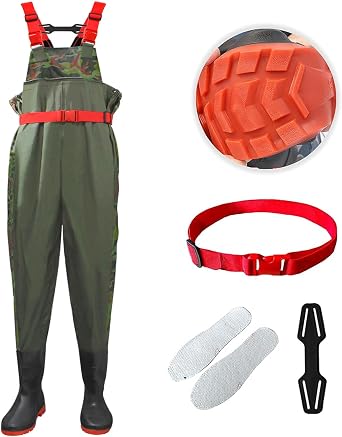Chest Waders with Boots, Waterproof Nylon PVC Fishing Waders for Men Women