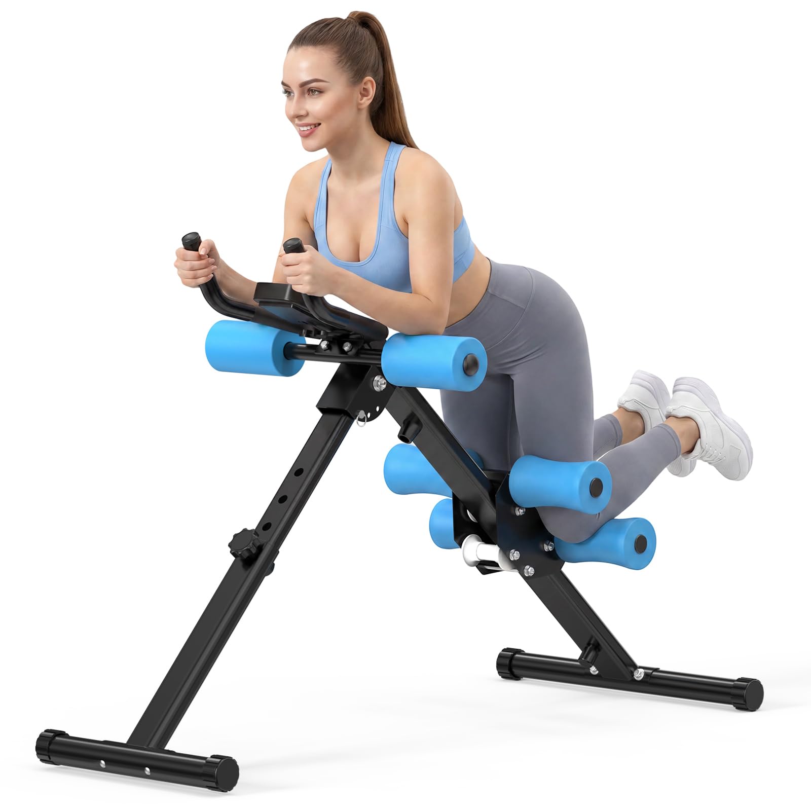 RELIFE REBUILD YOUR LIFE Maquina Abdominales Casa Aparato de Entrenamiento Muscular Ejercitador Plegable Multifuncional Gimnasio