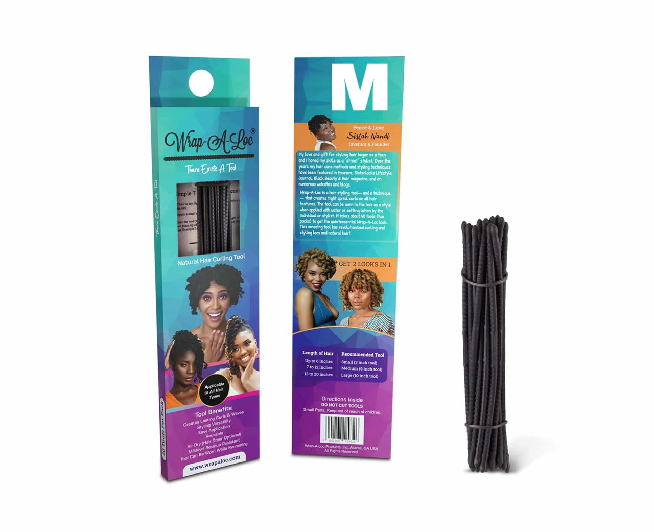 Amazon.com: Wrap-A-Loc Experience The Dual Hair Styling Tool Tool  Versatility & Technique Creates Lasting Curls Size Medium Instructions  included : Beauty & Personal Care