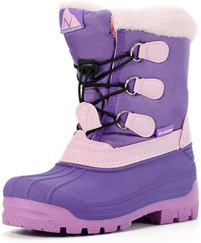 Nova Mountain - Botas de nieve para niños pequeños, para invierno