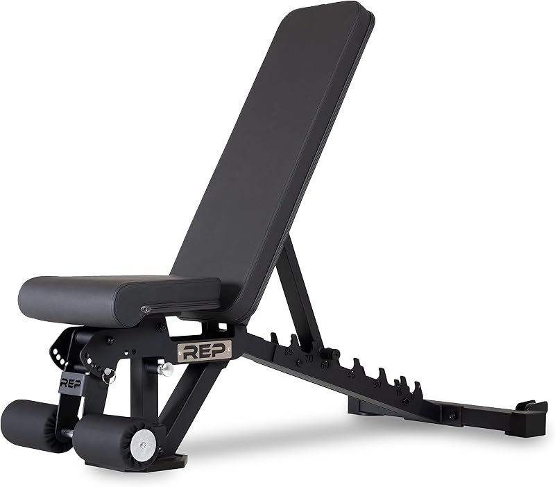 FID Banco de pesas plegable, silla inclinada y declinada para gimnasio en casa, equipo estacionario portátil compacto, plataforma de entrenamiento de fuerza resistente, soporte de entrenamiento con mancuernas ajustable, AB-3000