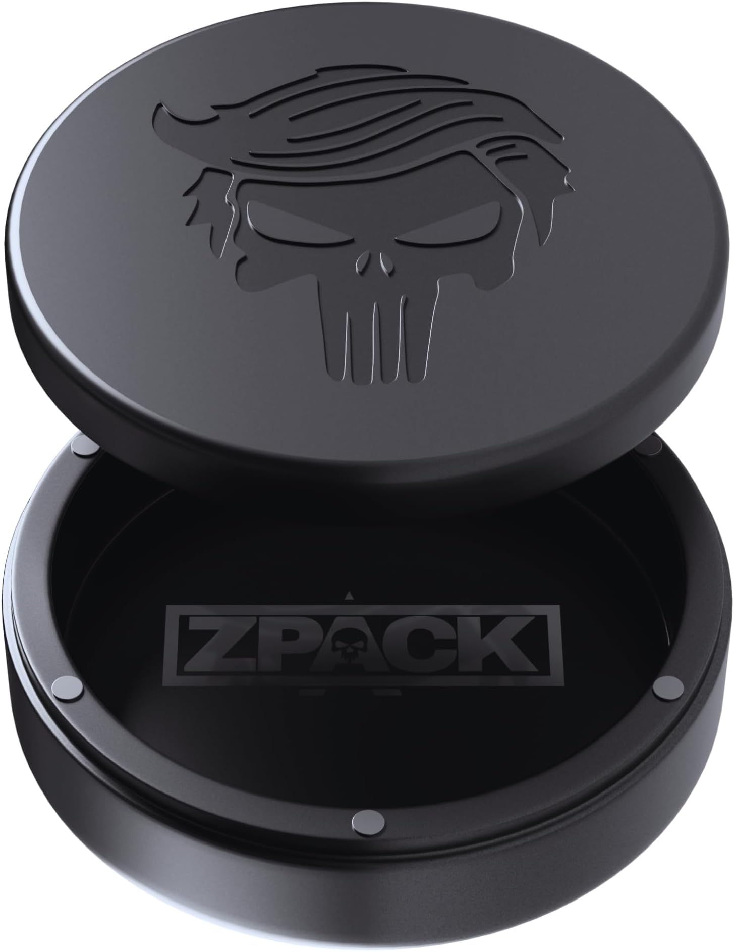 ZPACK Zyn Metal Can | Zyn Metal Pouch Can | Premium Aircraft-Grade Aluminum Container with Magnetic Closure | Slim EDC Pocket Tin | Carved Engraved Design | for Him (Black)