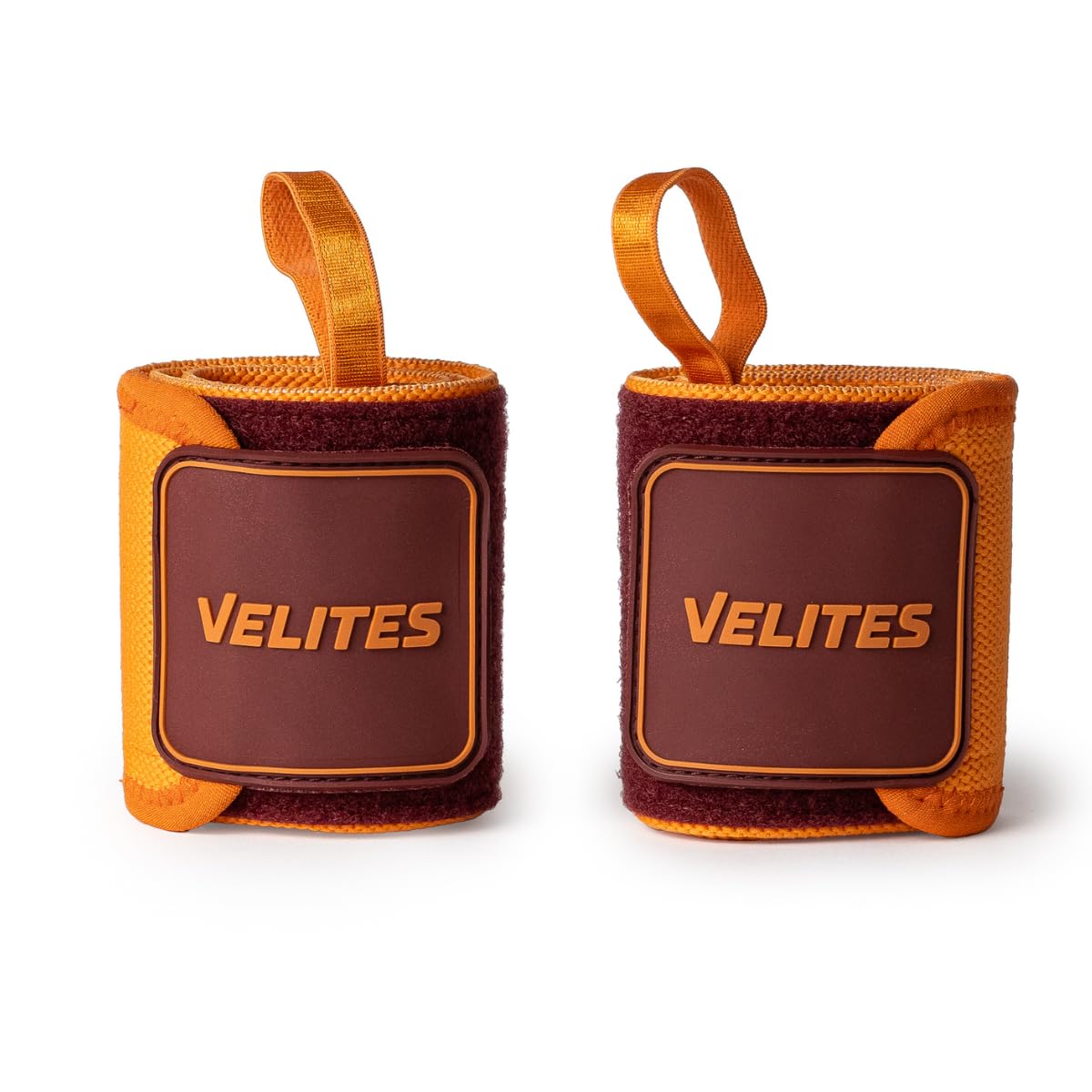 Velites Flexible Wrist Wraps Made of Nylon | Protection for Your Wrists | Durable, Velcro Closure | Functional Training, Strength Training, Weightlifting, Gym (Orange)