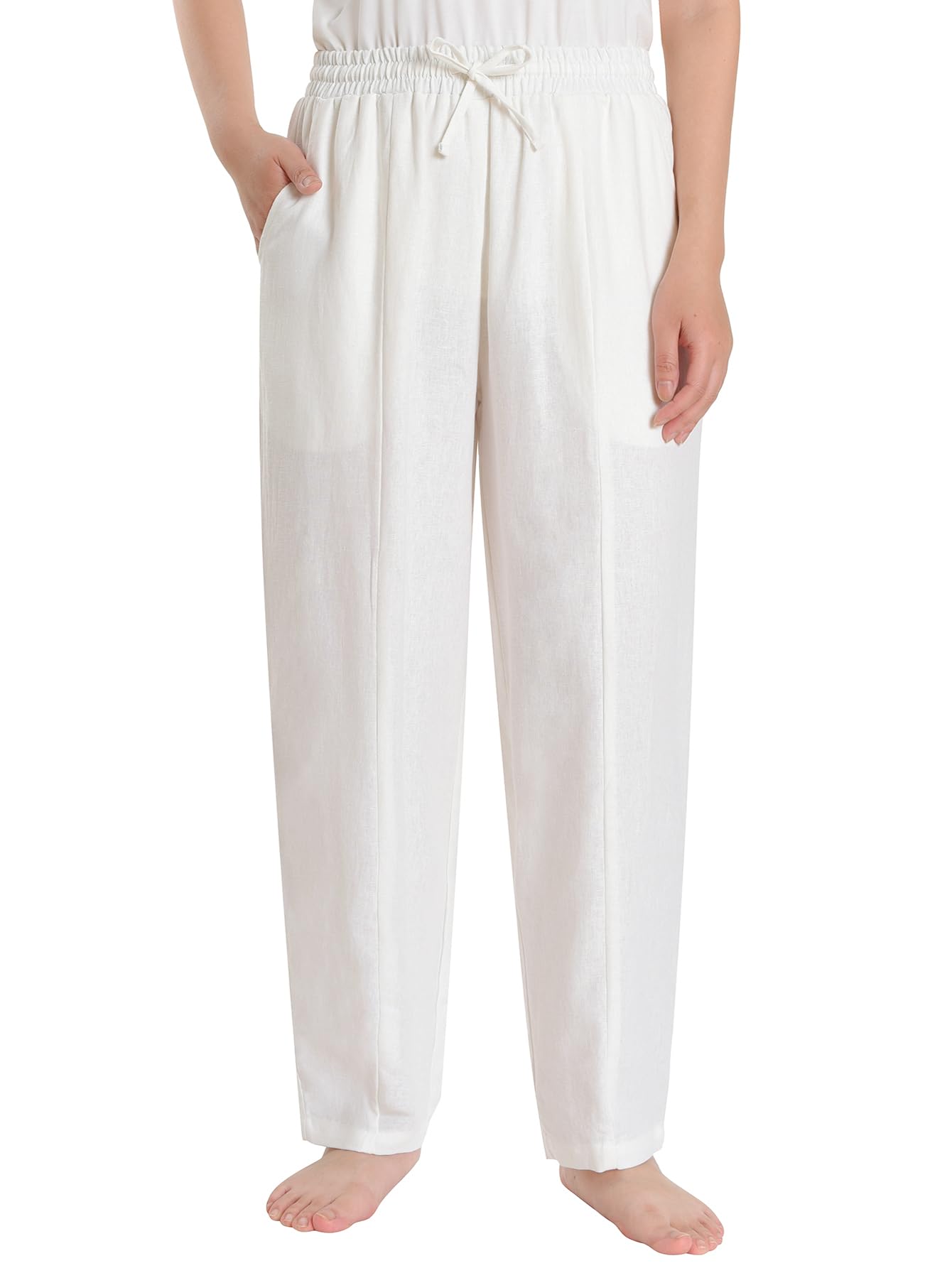 Latuza Womens Petite Linen Pants Petite Length Casual Harem Pants