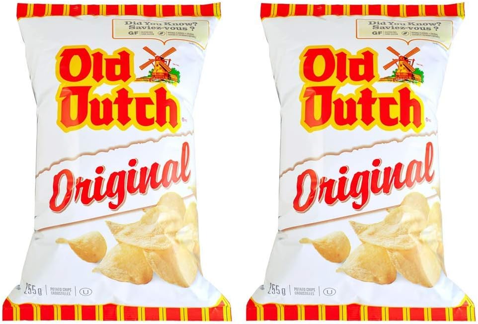 Old Dutch Original Potato Chips 255g/8.9oz, 2-Pack {Imported From Canada}