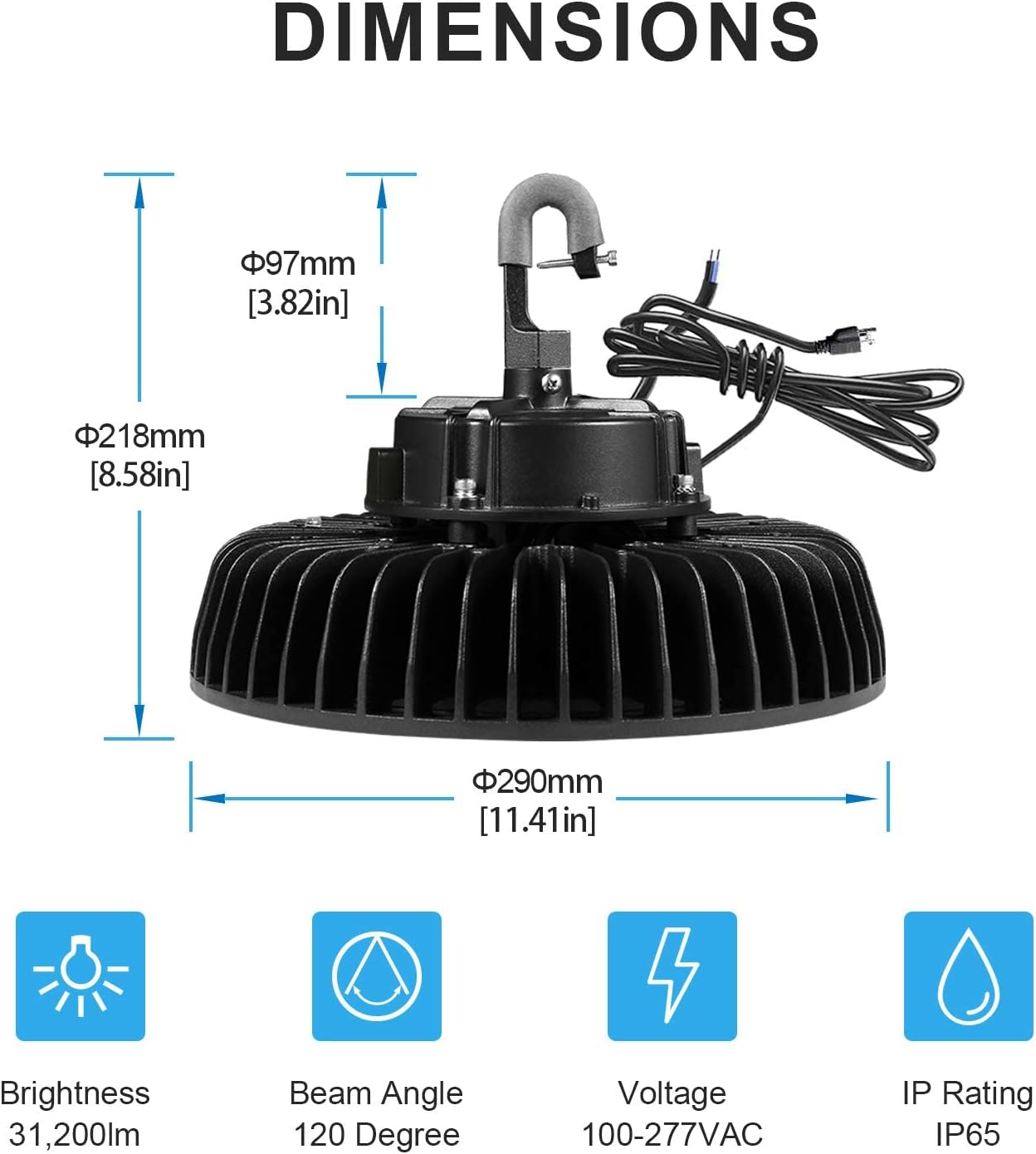 Buу 1 gеt 1 LED High Bay Light 150W 21,000LM 1-10V Dimmable 5000K UFO LED Shop Light 5' Cable with US Plug 100-277V Garage Light for Barns, Workshops, Garages, Warehouses, Factories Lіmіtеd Dіѕсоunt LED High Bay Light 150W 21,000LM 1-10V Dimmable 5000K UFO LED Shop Light 5' Cable with US Plug 100-277V Garage Light for Barns, Workshops, Garages, Warehouses, Factories