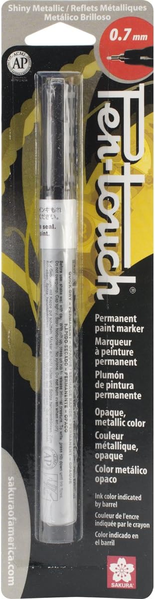 Pen-Touch Metallic Marker Extra Fine Point (0.7 Millimeters) - Silver Ink