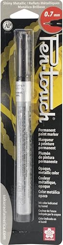 Sakura Pen-Touch - Marcador metálico de punta extrafina (0.028 in), tinta plateada