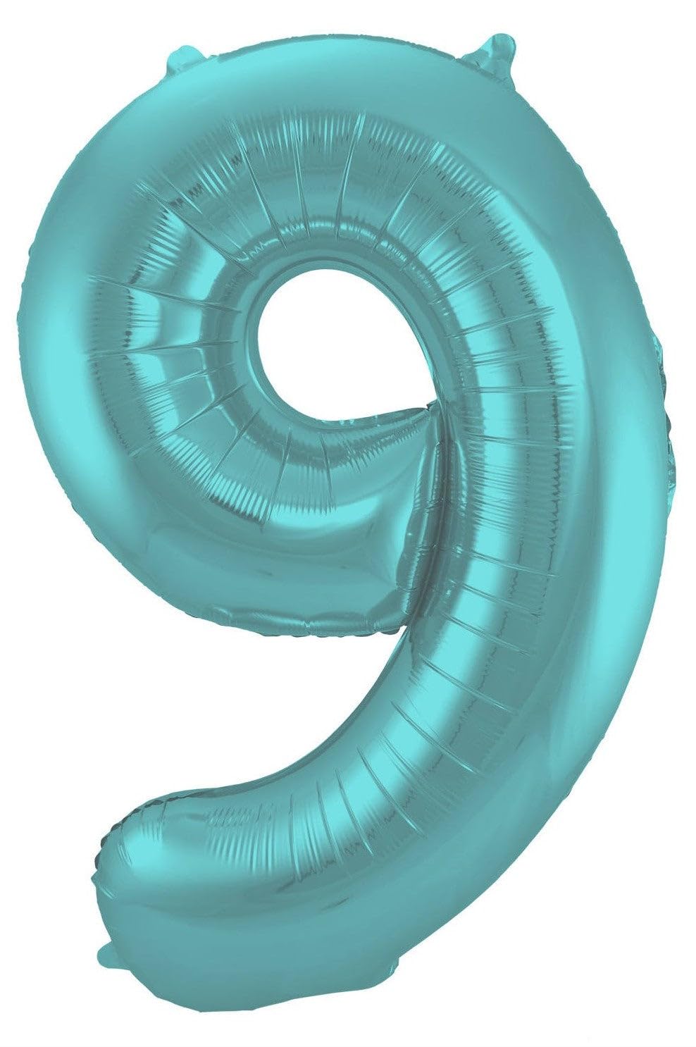 Folat - Foil Balloon Number 9 Pastel Aqua Metallic Matt - 86 cm,65969