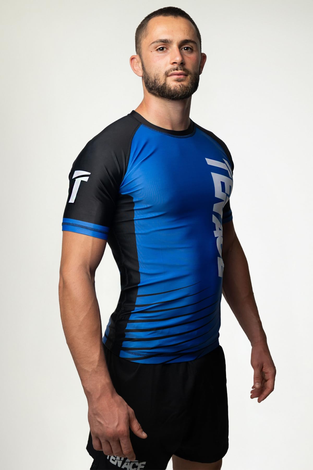 Tenace T-shirt de compression Jiu Jitsu Compétition pour entraînement MMA, BJJ, Grappling Rashguard