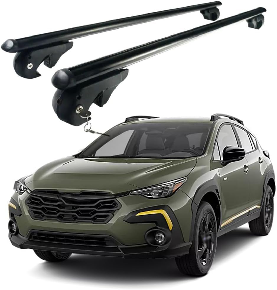 FTAPACCE 2PCS Lockable Crossbars Cross Bar Cargo Carrier Fits for Subaru All New Crosstrek 2024 Roof Rail