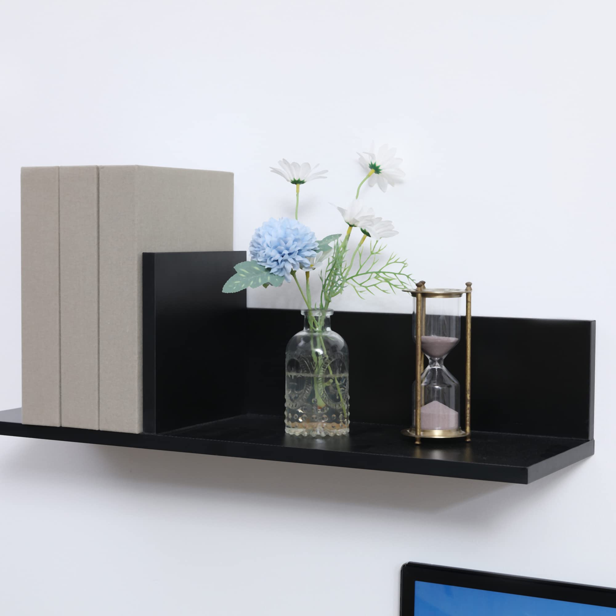 HOMCOM Mobile Porta TV Moderno con 2 Mensole in Legno, Mobiletto per Televisore con Vani Aperti e Armadietti, Nero