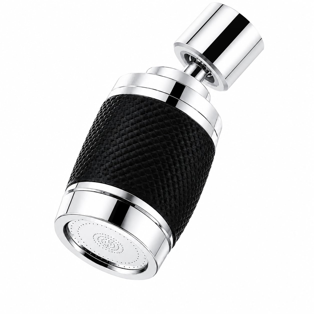 360° rotatable kitchen sink faucet spray head with filter splash proof aerator, 3 water modes, anti-splash bubbler, space aluminum tap nozzle attachment (black)