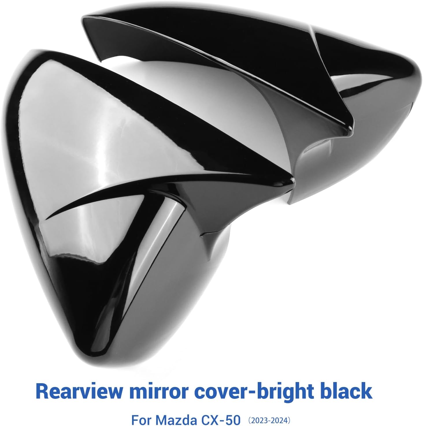 KUNGKIC For Mazda CX-50 2024 2023 Car Side Rearview Mirror Covers Outer Protect Decorate Cover Exterior Decoration Accessories ABS (Black)