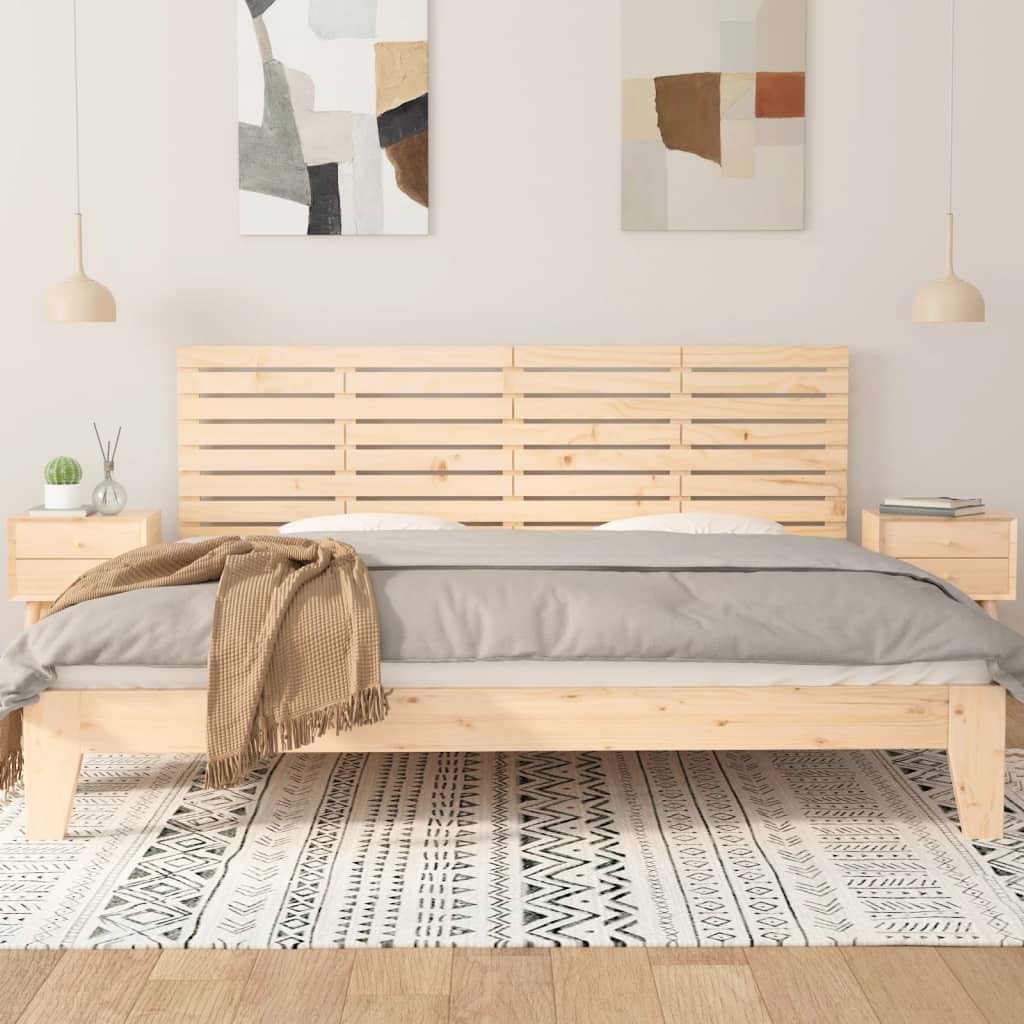 824718 Testiera da Parete 206x3x63 cm in Legno Massello di Pino Testata in Legno,Testata Letto Matrimoniale Muebles Dormitorio Spalliera Letto Testiere per Letto Matrimoniale