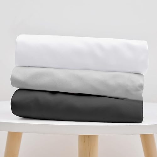 Miniatura 7 de David's Kids Paquete de 3 sábanas bajeras para cuna, ultra suaves, cómodas, transpirables, para niños y niñas, 28 x 52 pulgadas, se adaptan a