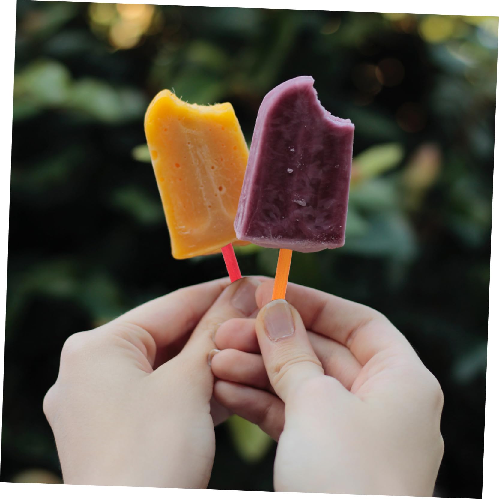 Operitacx Palitos para Hacer Helados de Madera Multicolor 15 Cm 500 Unidades para Manualidades Infantiles Escolares Creativas Verano Fiesta
