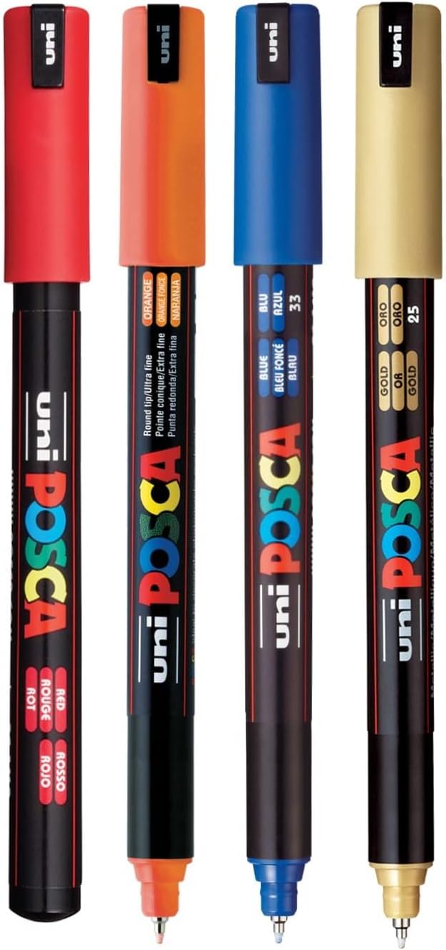 Uniball Posca PCF350 Soft Brush Tip Paint Marker Pen Non Toxic