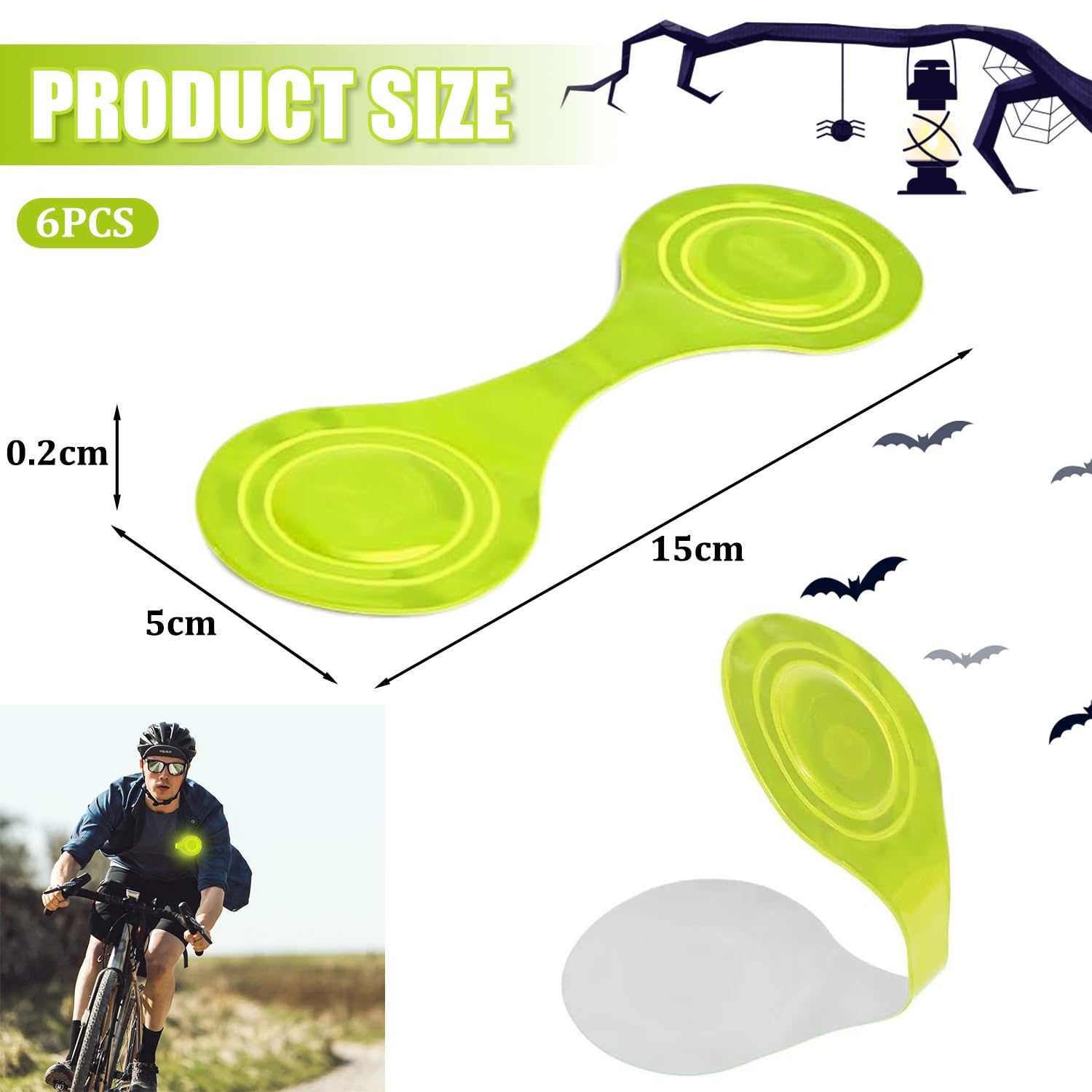 6-teiliges Set Magnetische Reflektoren - Sicherheitsclips Für Nachtaktivitäten, Fahrrad & Hundeleine
