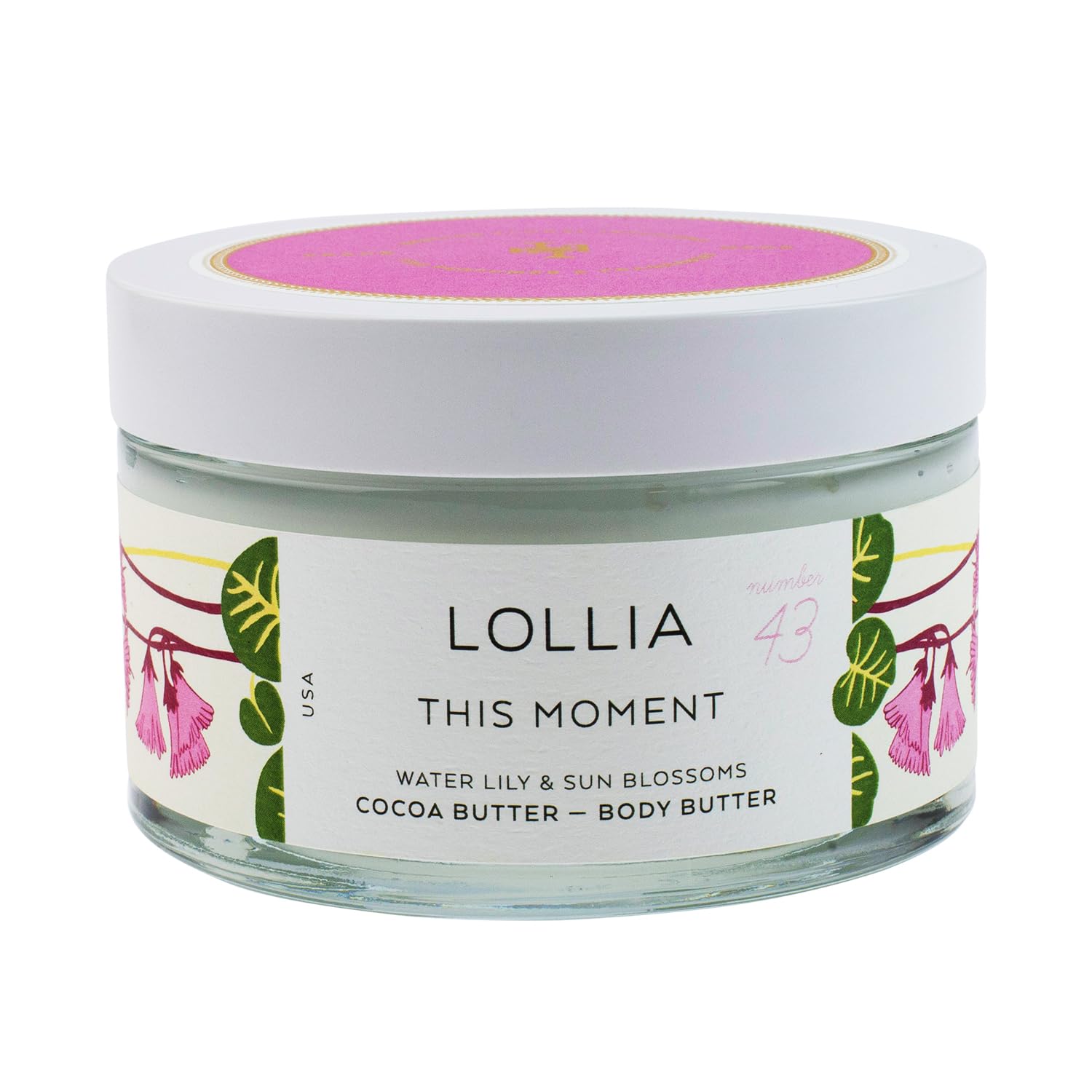 LOLLIA This Moment Body Butter, 5.5 oz. – Water Lily & Sun Blossom Fragrance – Shea Butter & Cocoa Butter, Body Lotion for Women, Hydrating & Smooth Body Moisturizer LOLLIA This Moment Body Butter, 5.5 oz. – Water Lily & Sun Blossom Fragrance – Shea Butter & Cocoa Butter, Body Lotion for Women, Hydrating & Smooth Body Moisturizer