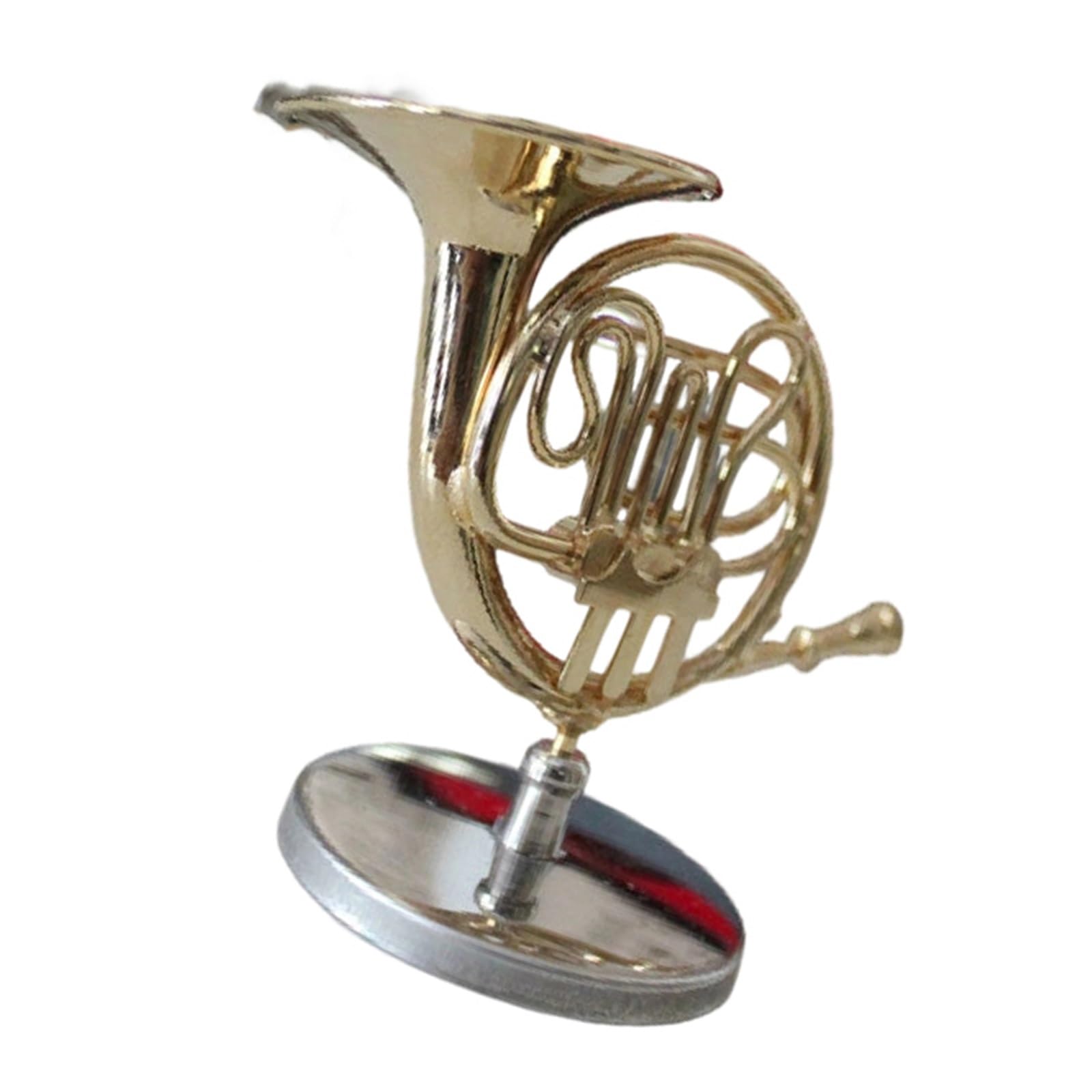 ZXFJYUIP Miniature Trumpet And Trombone Ornament Model Saxophone Home Decor(French Horn)