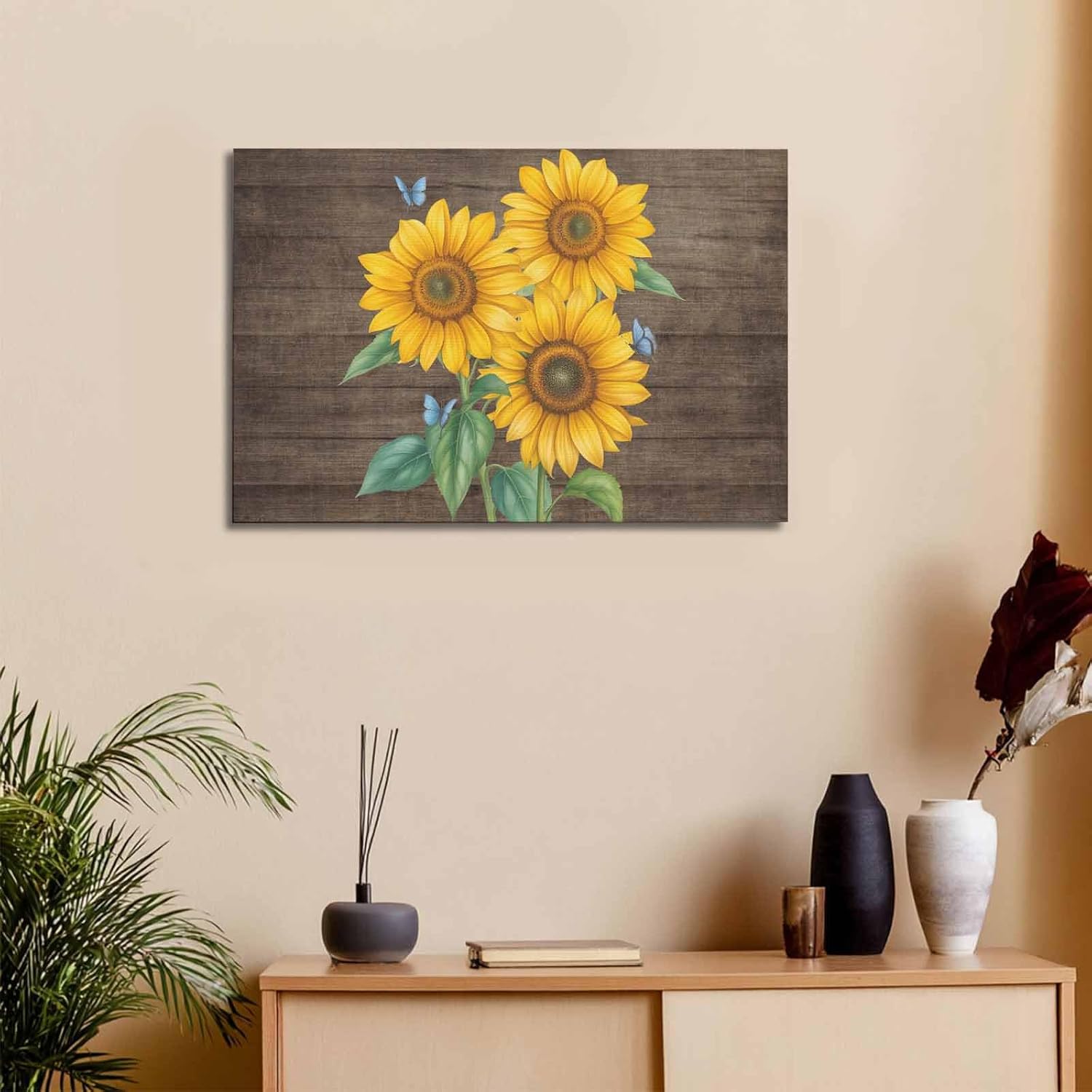Farm Yellow Sunflower Butterfly