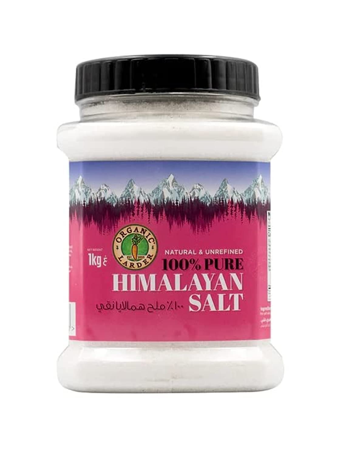 Organic Larder Natural and Unrefined 100% Pure Himalayan Salt, 1 Kg
