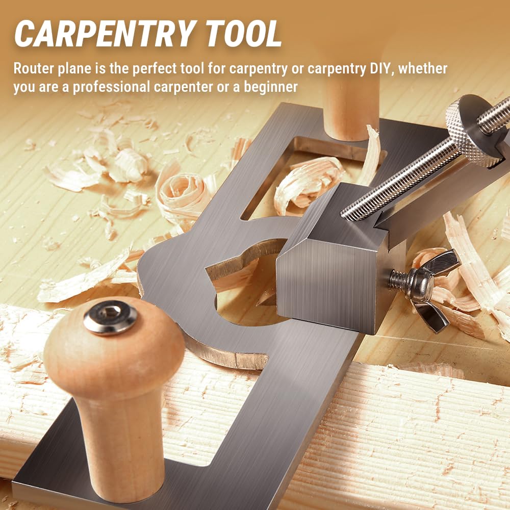 Herramienta De Carpintería De Mano, Plano Enrutador, Herramientas De Cuchillos Cepilladores Manuales De Carpintero Con Tornillo De Madera DIY