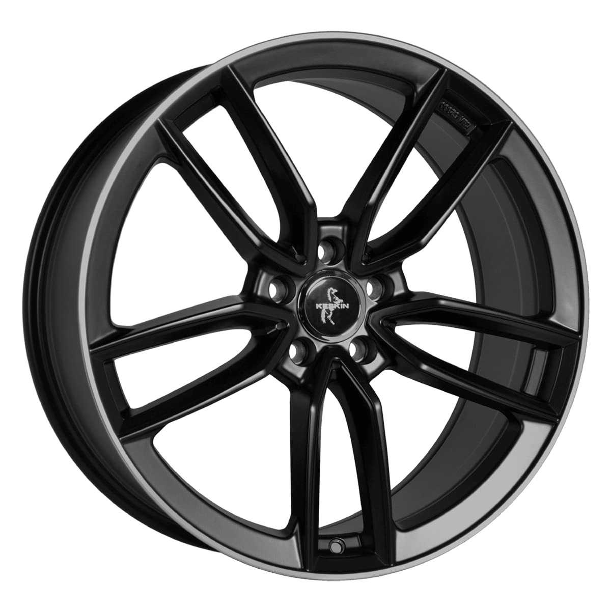 Keskin KT21 7.5JX17 5/112 ET45 66.6 MATT BLACK LIP POLISH Felga aluminiowa