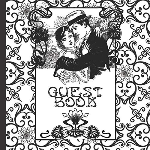 Guest Book Black and White Guest Book Includes Gift Tracker and