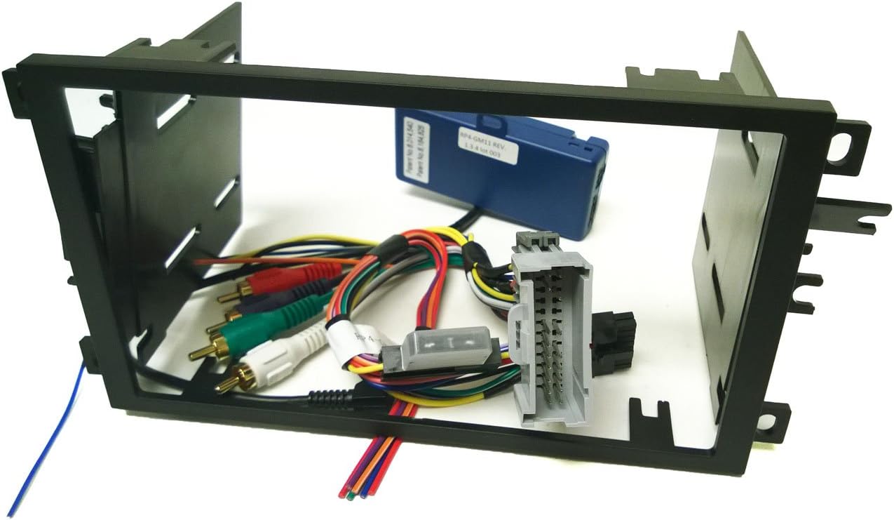 Double Din Dash kit, Wire Harness, Steering Wheel Controls Fits Select, Pontiac, Isuzu Ascender, Saab 97x (2005-06), Hummer H2 (2003-2007) - Non Bose Non OnStar