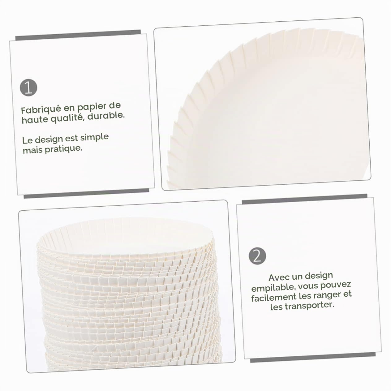 Cabilock 100 Pièces Couvercle de gobelet en papier jetable Accessoires pour boissons en buvant chaudes couvre-gobelets couvercles de gobelets en papier blanche