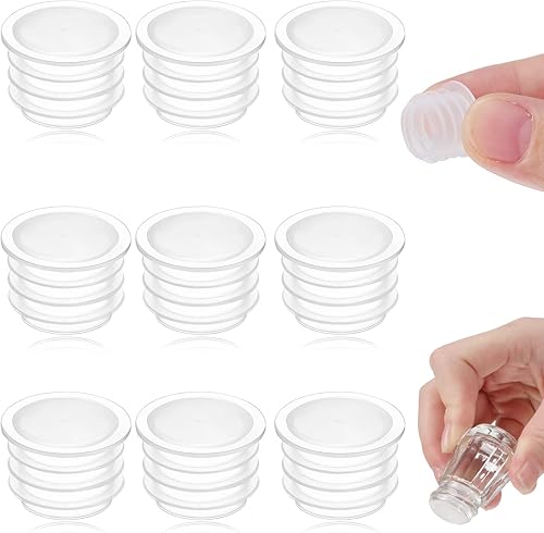 Tapones para salero y pimentero de plástico, tapón de repuesto transparente para salero y pimentero, tapa redonda de plástico para ollas, botellas,