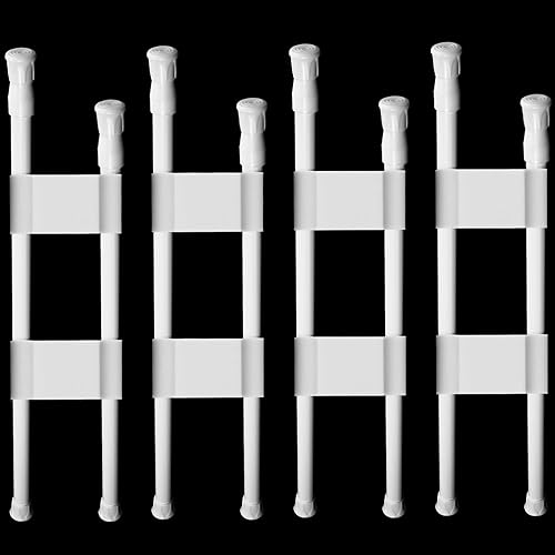 Zubebe 4 barras de refrigerador doble RV con tensión de resorte ajustable, barras de nevera para refrigerador, accesorios para mantener bebidas en