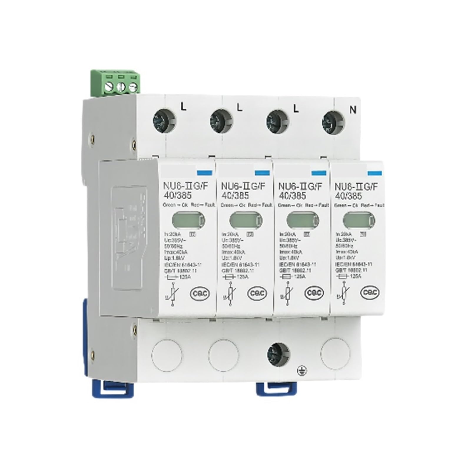 Parasurtenseur NU6 65 kA 385V 3P+N protège l'installation - 2