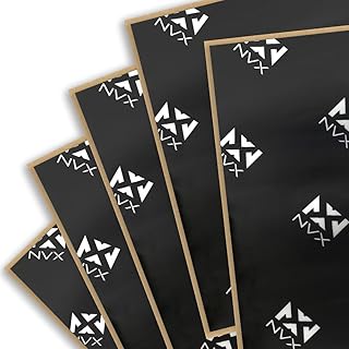 NVX SDRF20 Five Sheets of 18" x 32" (20 sq. ft.) 3 Layer Sound Damping Material (Sound Deadening) Closed Cell Black Foam, Aluminum Foil, and Butyl Rubber