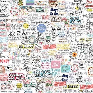 cobee Inspirational Quote Stickers,100 Pieces Motivational Stickers Aesthetic Decal Waterproof Bottle Sticker Positive Sticker for Students Teachers Laptop Scrapbooking, Journal