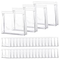 Vista 16 de Xuniea 50 piezas de mini bolsa de maquillaje transparente, pequeña bolsa transparente con cremallera, organizador de cosméticos de plástico