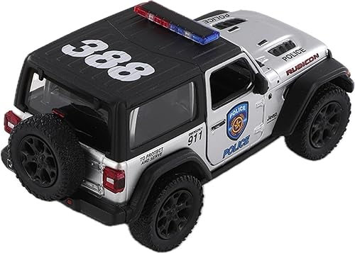 Miniatura 40 de KiNSMART - Jeep Wrangler Rubicon Off Road 4x4 5 pulgadas Escala 1:34 Die Cast Modelo Réplica de Coche de Juguete Opentop Juego de 4 Opentop