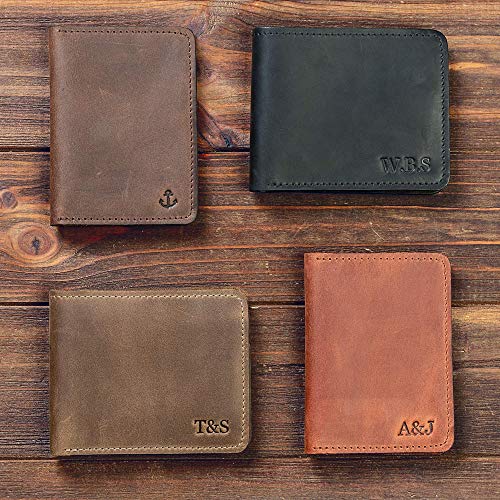 Mens Leather Wallet Personalized - …