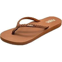 Flojos Danica Women's Sandal, Braided Thong Strap W/Kush Neoprene Footbed