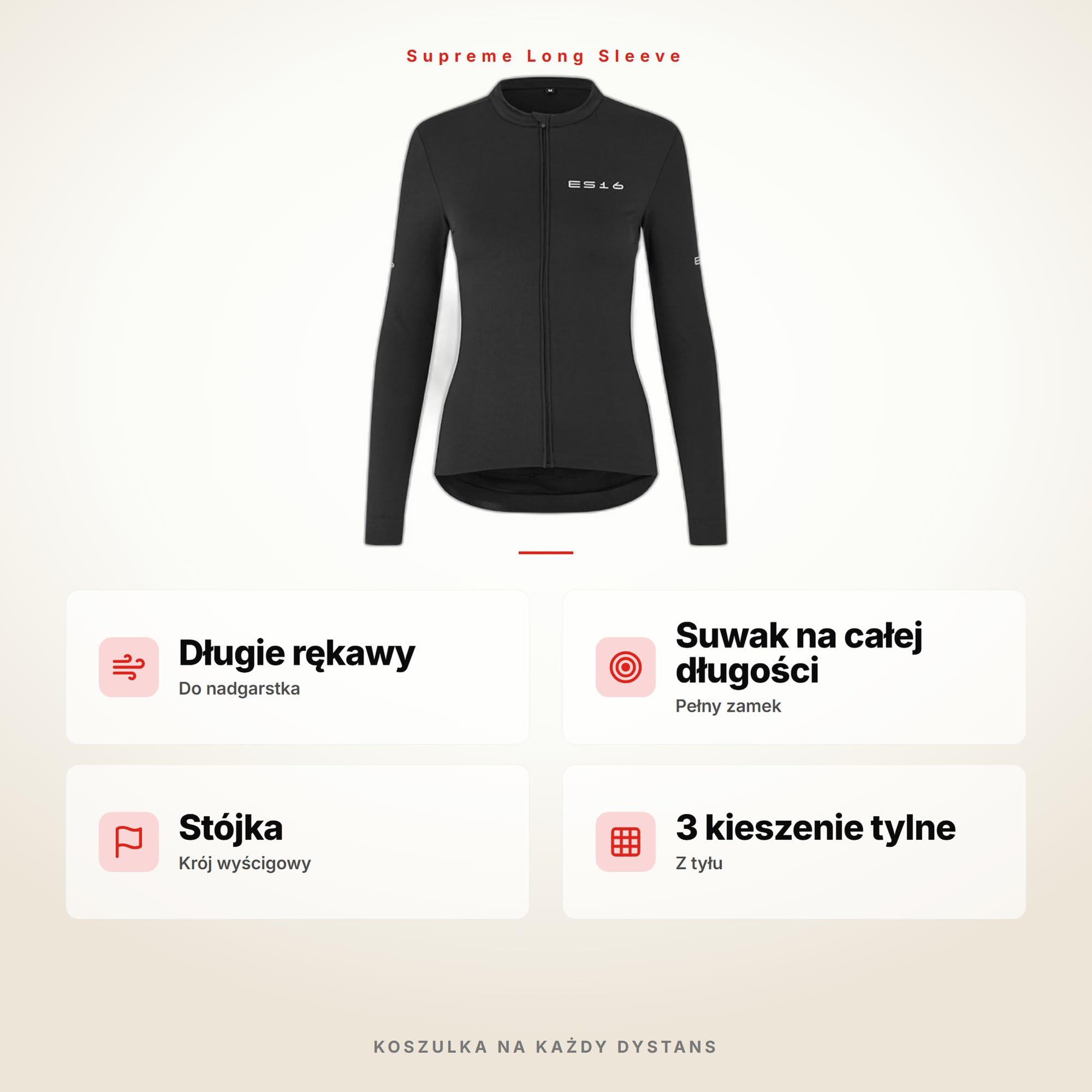 Koszulka Kolarska z Długim Rękawem Damska | Premium Long-Sleeve Cycling Jersey z Wstawkami Mesh, Damskim Krojem Race-Fit i Zamkiem – Oddychająca na Sezon Przejściowy