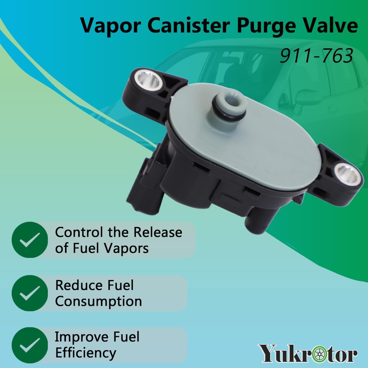 Vapor Canister Purge Valve 911-763 Compatible with Honda 2006-2015 Civic 1.8L, 2007-2008 Honda Fit 1.5L, 2016-2022 HR-V 1.8L, 2013-2015 Acura ILX 2.0L Replaces OE# 36162RNAA01