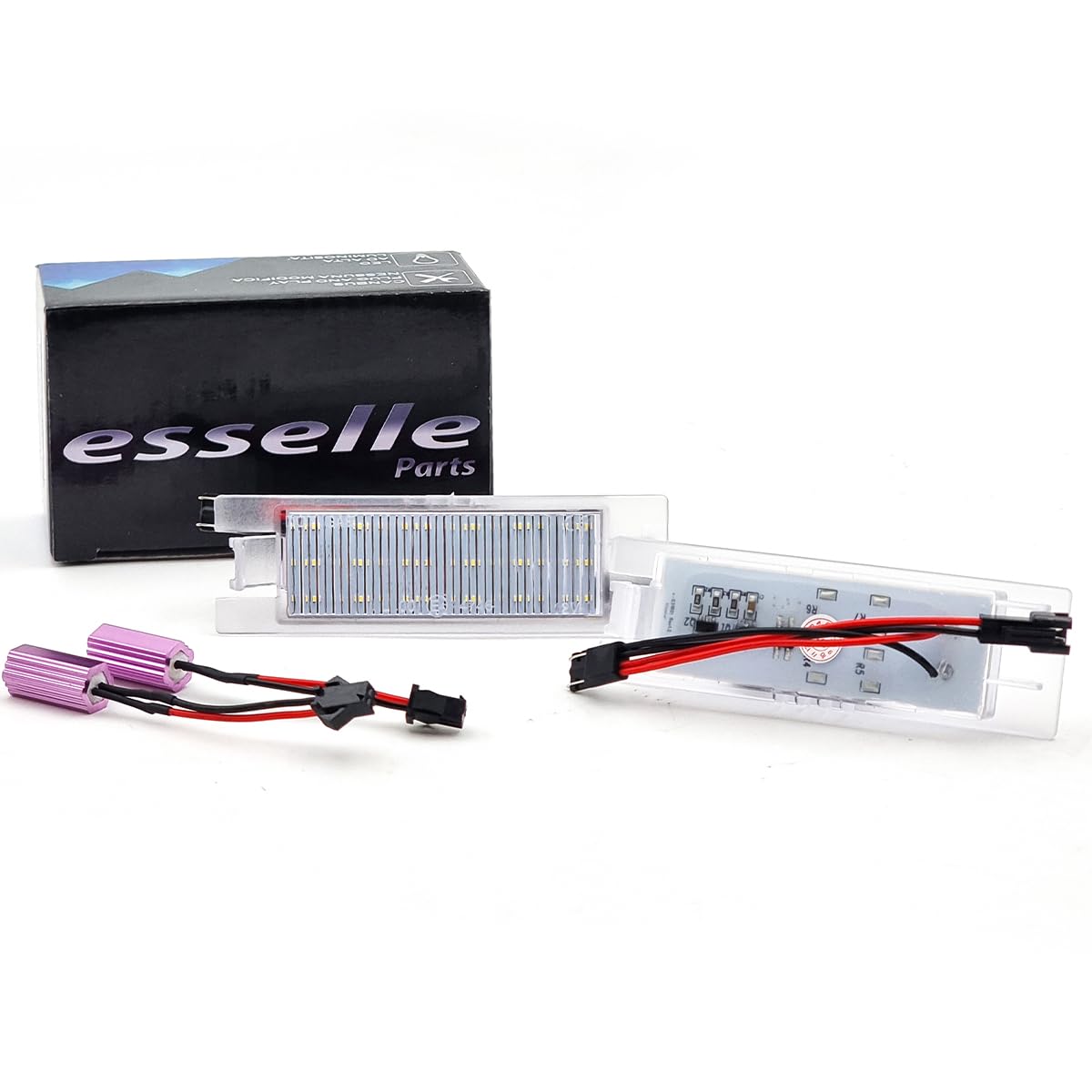 Placchette Luci Targa LED Compatibili Alfa Romeo 147 156 159 4C Brera Giulietta GT Mito Spider 18 SMD CANBUS T10 W5W 6000K Bianco Freddo Plug & Play Nessun Messaggio di Errore
