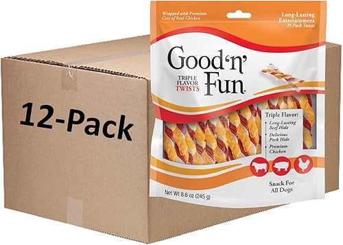 Vista 24 de Good 'N' Fun Masticables de triple sabor para perros, 22