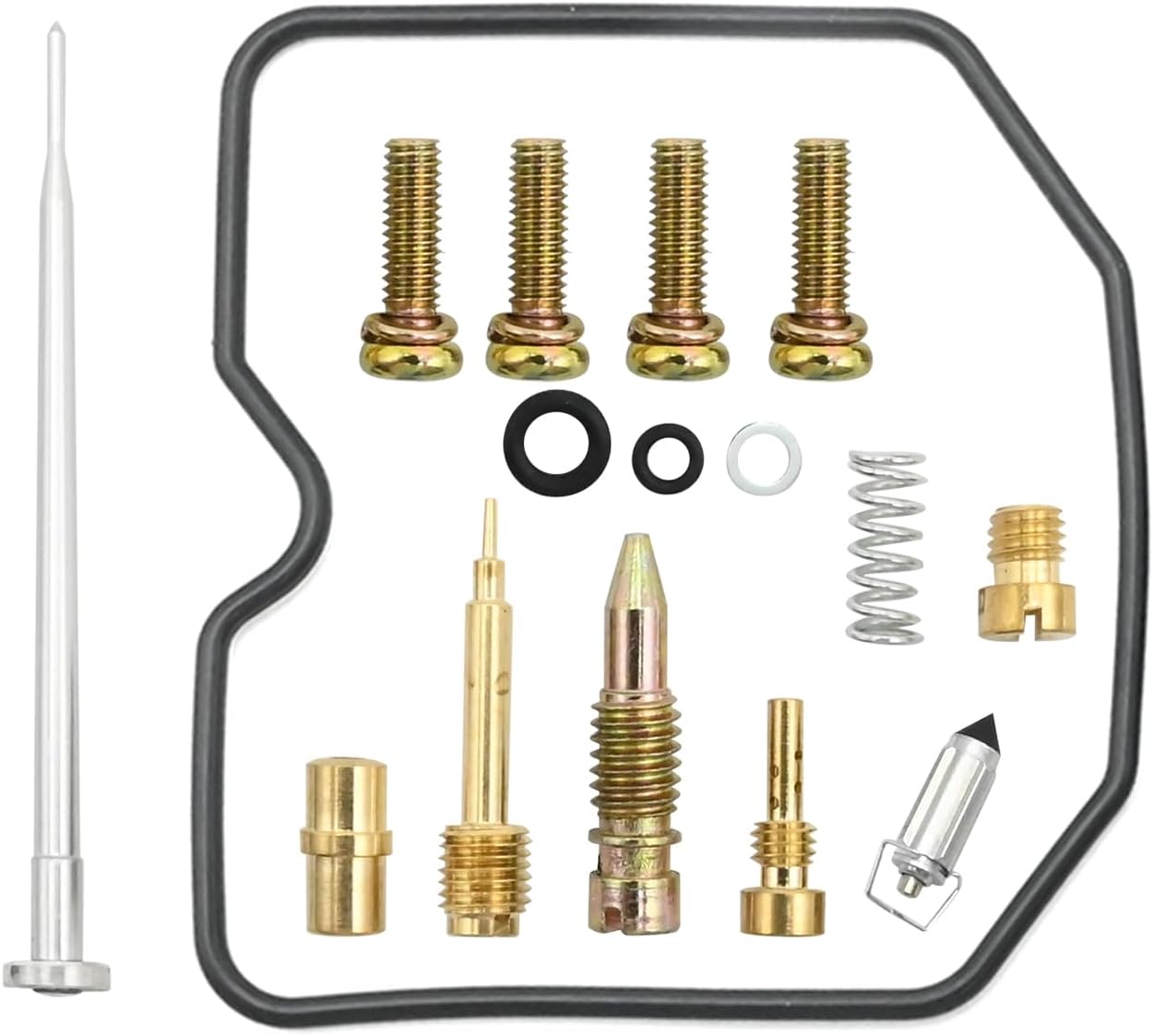 2 Pcs Carburetor Rebuild Kits Replacement for Kawasaki Ninja EX250 250R 2001 2002 2003 2004 2005 2006 2007 2008 2009 2010 2011 2012 Carb Rebuild Kits with Diaphragm Float