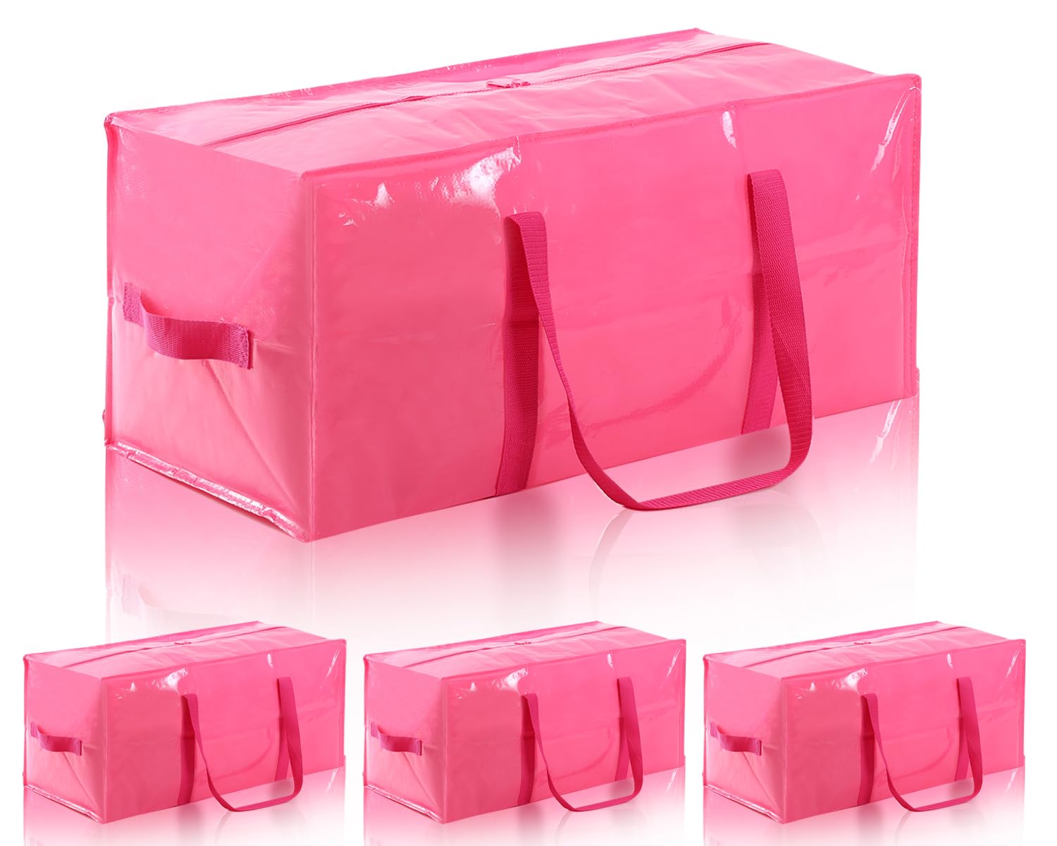 4 Packs Extra Large Moving Bags with Strong Zippers and Handles Moving Supplies