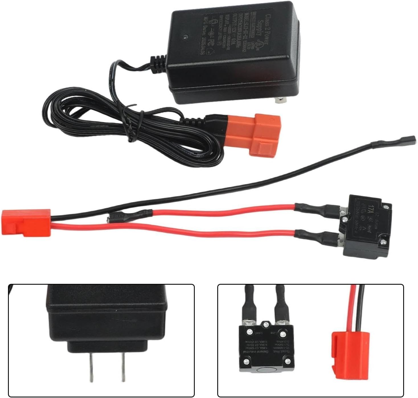 6V 12V Ride Car Battery with 2 Pin Square Connector for Kid for Trax for GMC Vehicles, LED Indicator Supply (12V)