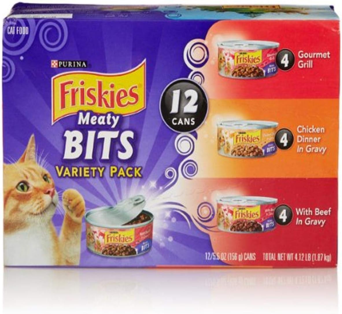 32 Cans Friskies Wet Variety Pack - Chicken Lovers Poultry & Fish, 32 Cans  | Purina, Main Ingredient Chicken Cat Food